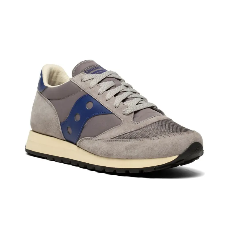 Saucony Jazz 81 NM Low-Top Retro Running Shoes Unisex Gray Blue Standard M-2