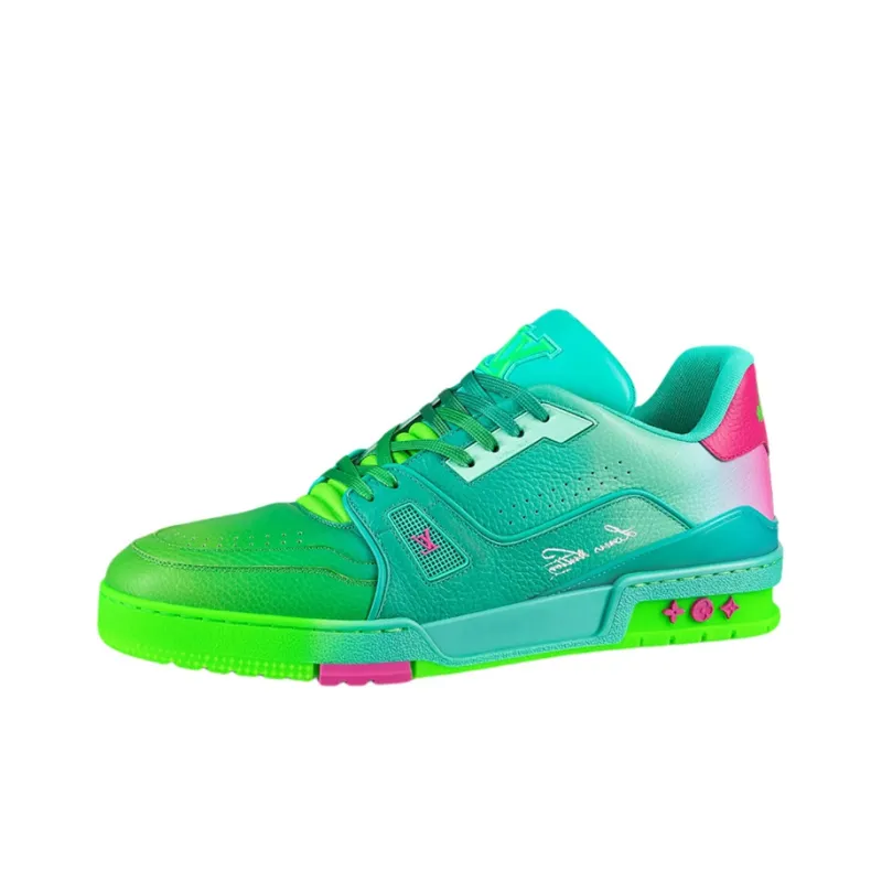 LOUIS VUITTON Trainer Sneakers 'Teal Green'-0