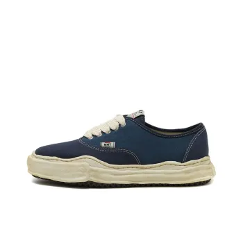 MIHARA YASUHIRO Baker Low Top Stylish Skateboarding Shoes Men's Navy Blue Vintage Version