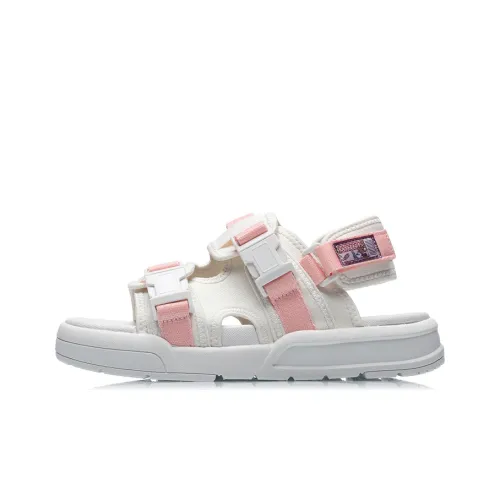 Disney X Li Ning Coca Female Sports Sandals Pink/White