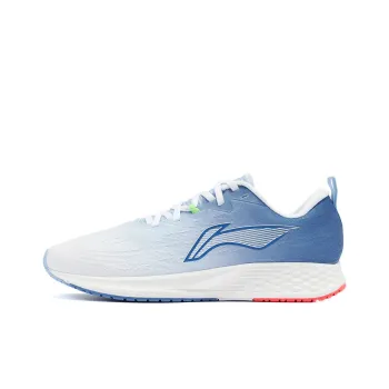 LiNing Red Hare 4 Cushioning Anti Slip Wear Resistant Breathability Low Top Running Shoes White Blue