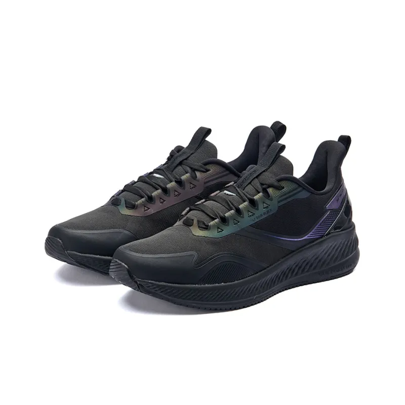 361° Cushioning Wear Resistant Low Top Running Shoes Men's Obsidian Black Comfortable-2