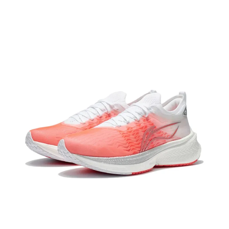 LINING Feidian Discovery Running Shoes Women's Low Top Neon Fruit Red/Standard White-2