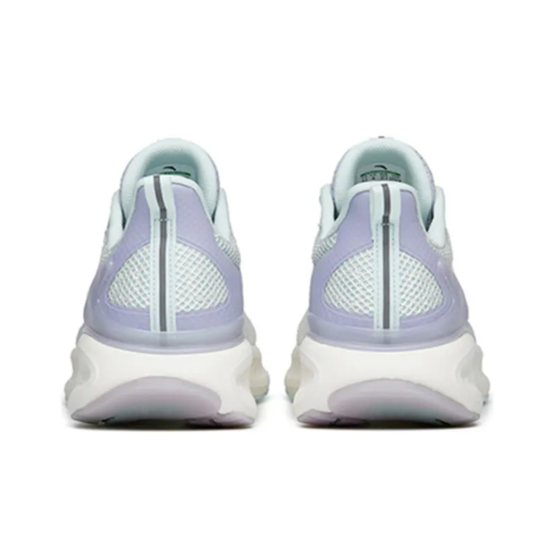 Anta Cushioning Anti Slip Wear Resistant Breathability Low Top Running Shoes Women's White Blue Gray-4