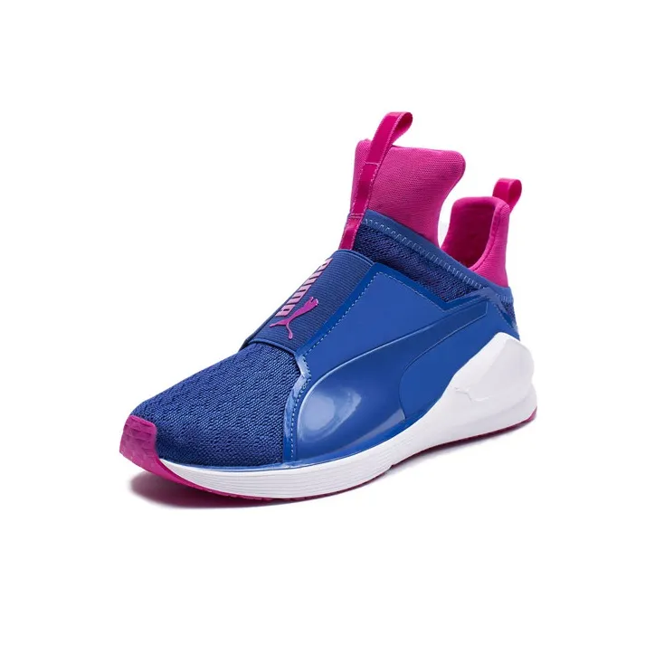 PUMA Fierce Eng Mesh Anti Slip Wear Resistant Low Top Running Shoes Women's Blue Pink-2