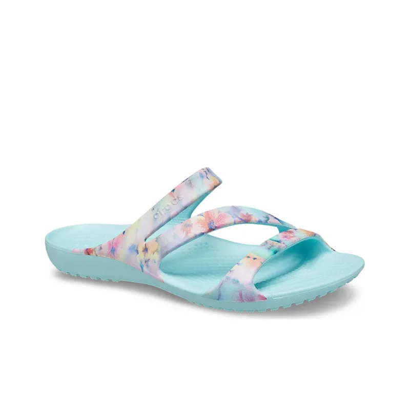 Crocs Kadee Slide Slippers Women's Glass Blue-2