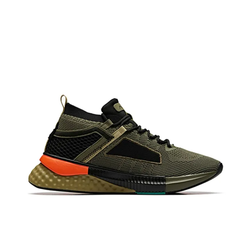Anta Shock Absorbers With Slip Resistant And Abrasion Resistant Properties Mid Top Running Shoes Men's-1