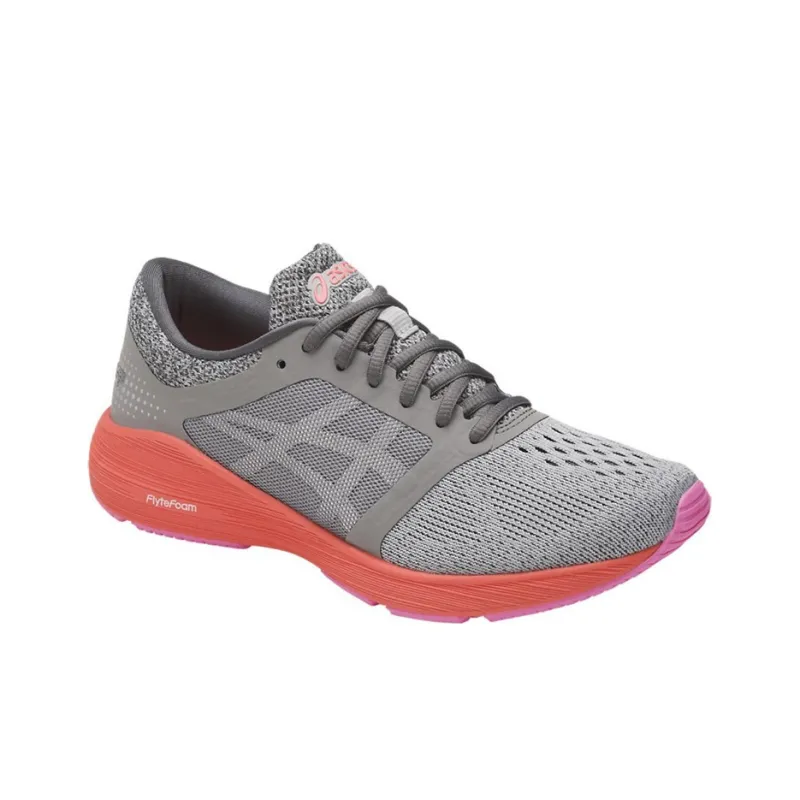 Asics Roadhawk Ff Durable Breathable Low-Top Running Shoes Women's Gray Orange-2