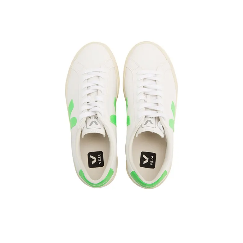 VEJA Esplar Logo Chromefree 'White Neon Green' Women's-2