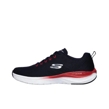 Skechers Ultra Groove Cushioning Anti-Slip And Wear-Resistant Low-Top Running Shoes Men's Blue Red