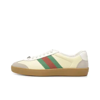 GUCCI G74 Web Stylish Skateboarding Shoes Women's Yellow Green Red