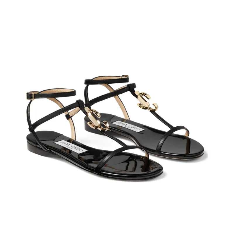 Jimmy Choo Alodie Flat Sandal Women's Black-3