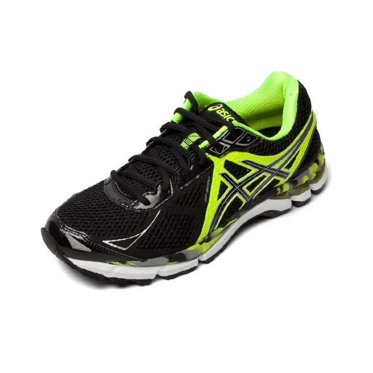 Asics GT-2000 3 Anti-Slip Wear-Resistant Low-Top Running Shoes Men's Black Neon Yellow-2