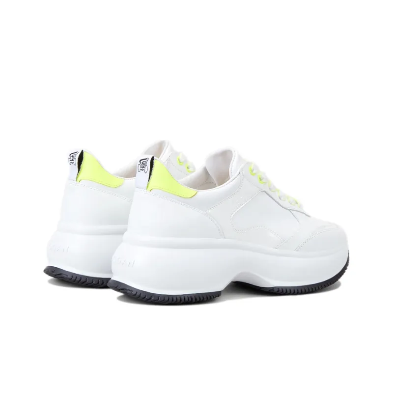 HOGAN Maxi I Active Low-Top Casual Shoes Women's White Yellow-4