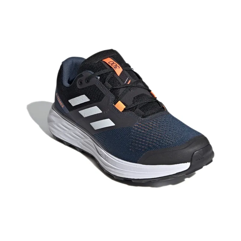 Adidas Terrex Two Flow Low-Top Running Shoes Men's Blue Gray-2