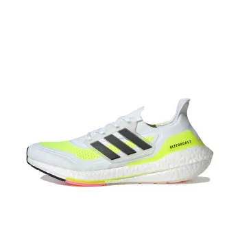 Adidas Ultra Boost 21 White Solar Yellow