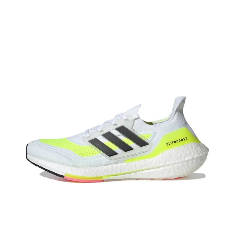 Adidas Ultra Boost 21 White Solar Yellow-0