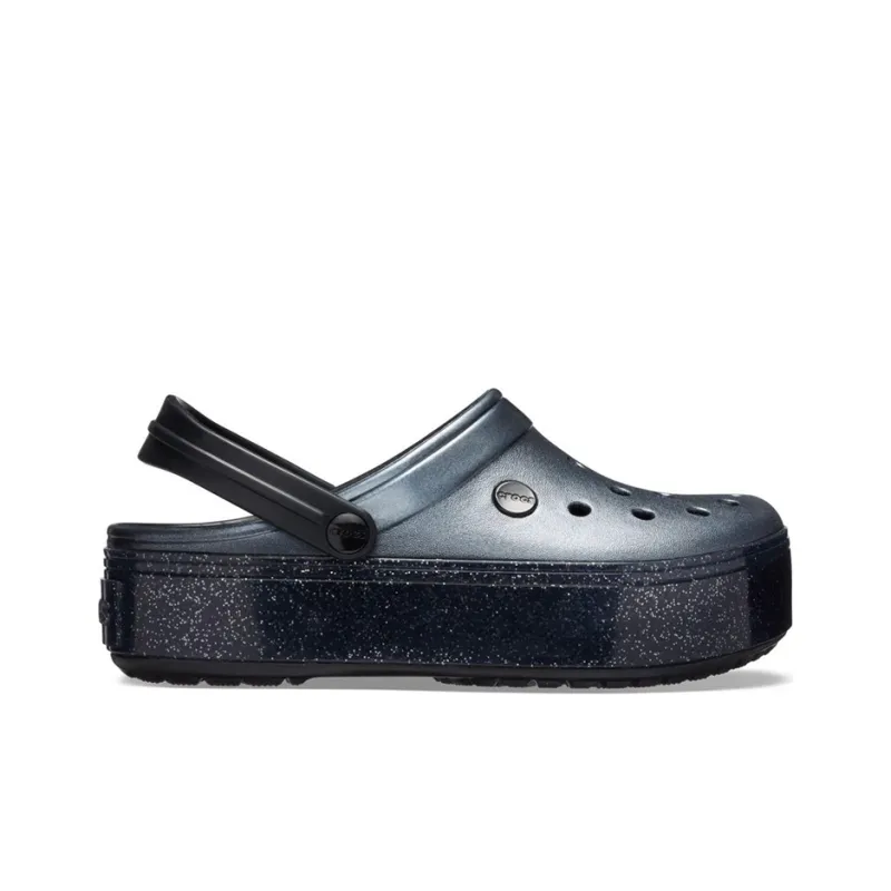 Crocs Crocband Platform Metallic Clogs 'Black'-1