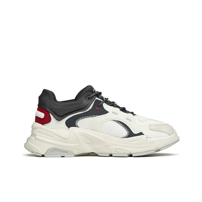 Anta Life Collection Cushioning Wear Resistant Low Top Casual Shoes Men's White Red Black-1