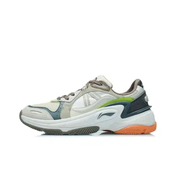 LiNing Dating Reflective Support Low-Top Running Shoes Men's Gray White
