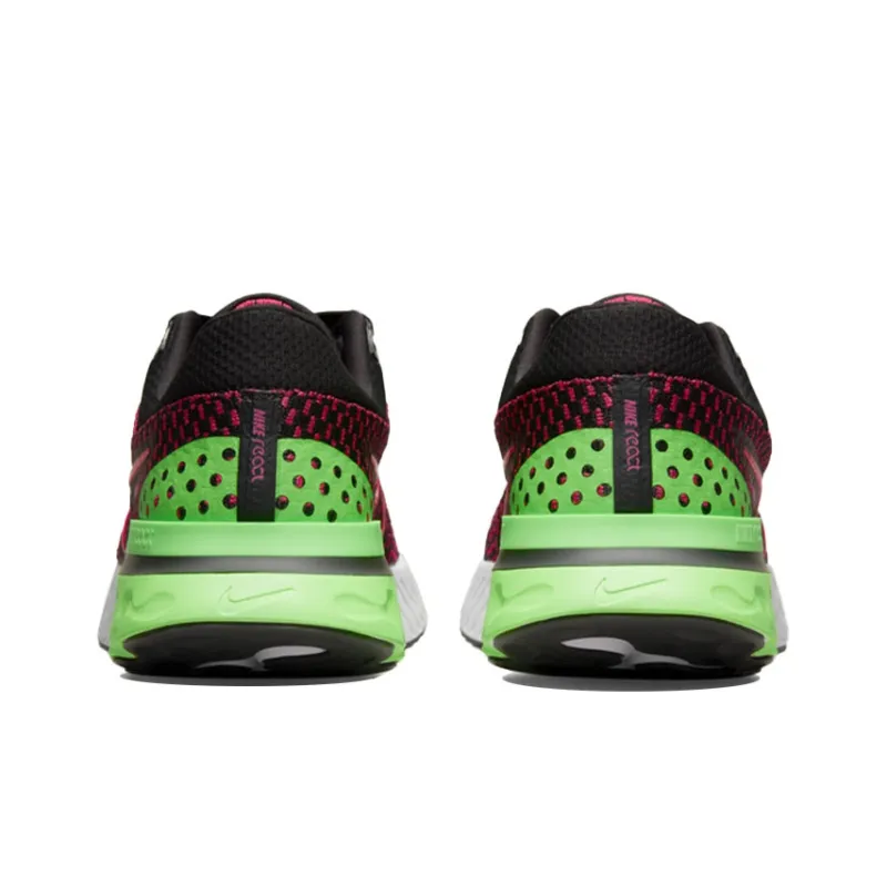 Nike React Infinity Run Flyknit 3 Green Strike Team Red-4