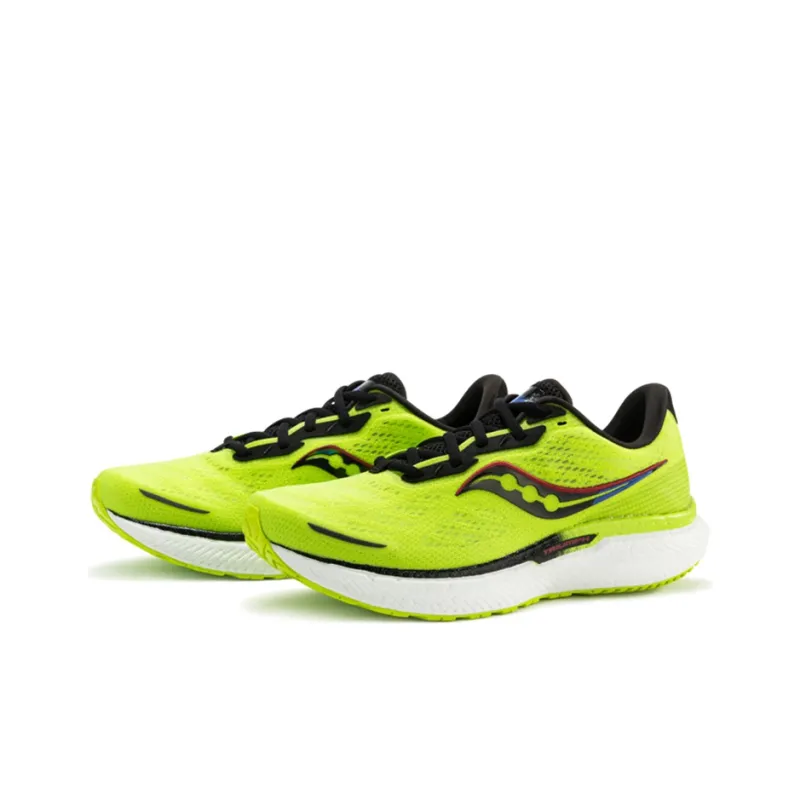 Saucony Triumph 19 Low Top Casual Running Shoes Men's Fluorescent Green Black-2