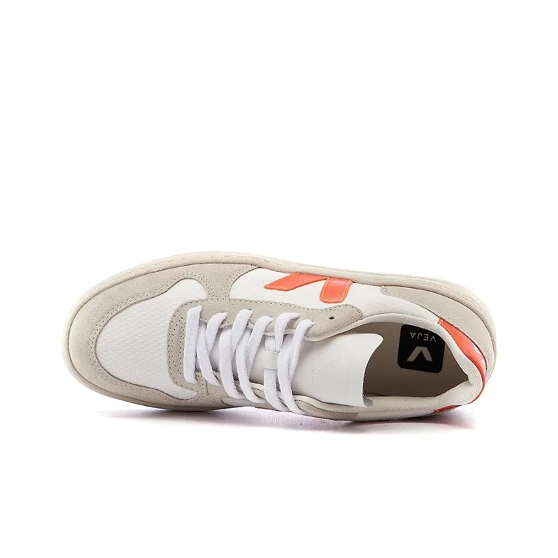 VEJA V-10 Skateboard Shoes Women's Low-Top White/Orange-4