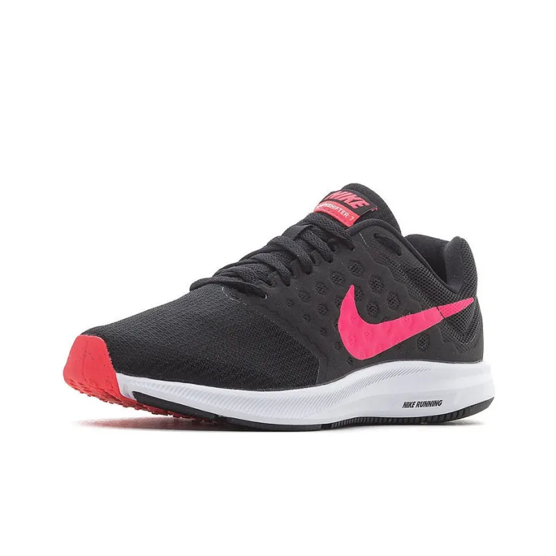Nike Downshifter 7 Damping Non Slip Color Matching Black/Pink Women's-2