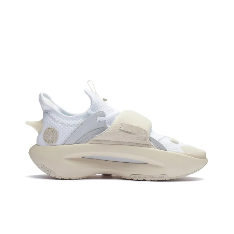 LiNing Cloud Travel 䨻 Cushioned Anti Slip And Wear Resistant Lightweight Low Top Sports Casual Shoes Men's White-1