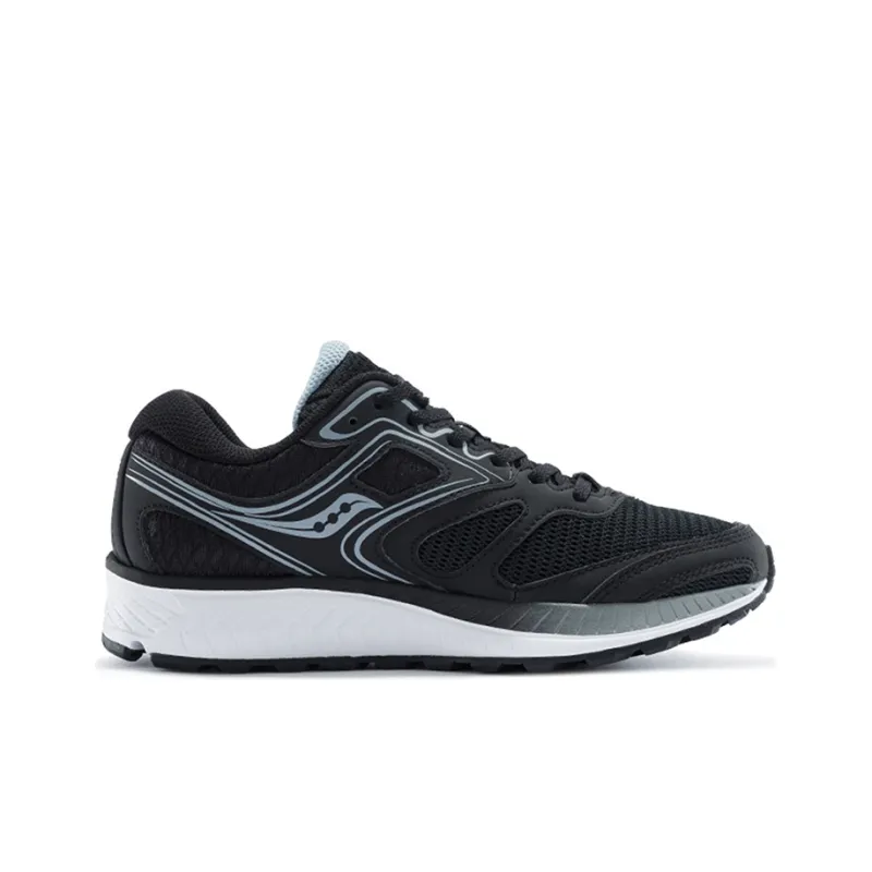 Saucony Cohesion 12 Cushioning, Slip Resistant, Abrasion Resistant, Breathable Low Top Running Shoes Women's Black Blue-1