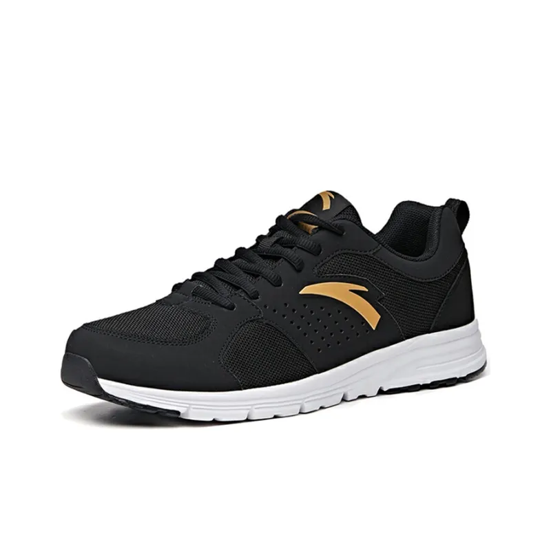 ANTA Running Shoes Men Low Top Black/Gold Belongs To Gold/White-1