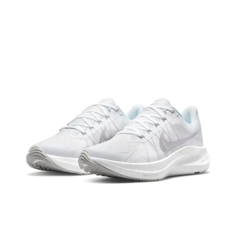 Nike Zoom Winflo 8 White Metallic Silver Women's-2
