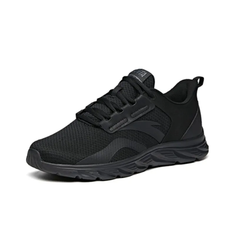 Anta Running Collection Cushioning Anti Slip And Wear Resistant Low Top Running Shoes Men's Black-1