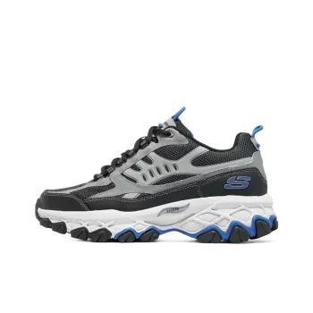 Skechers Arch Fit D'LITES Arch Fit Cushioning Anti Slip And Wear Resistant Low Top Casual Shoes Men's Gray Black Blue