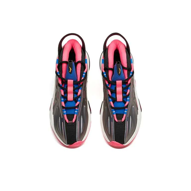 ANTA Casual Shoes Men Mid Top Black/Royal Blue/Fluorescent Digital Pink-3
