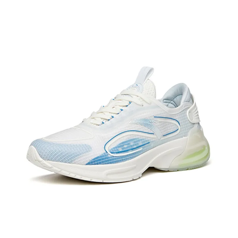 Anta Tron 1.0 Cushioned Slip-Resistant Abrasion-Resistant Breathable Low-Top Running Shoes Men's White Blue Gray-2