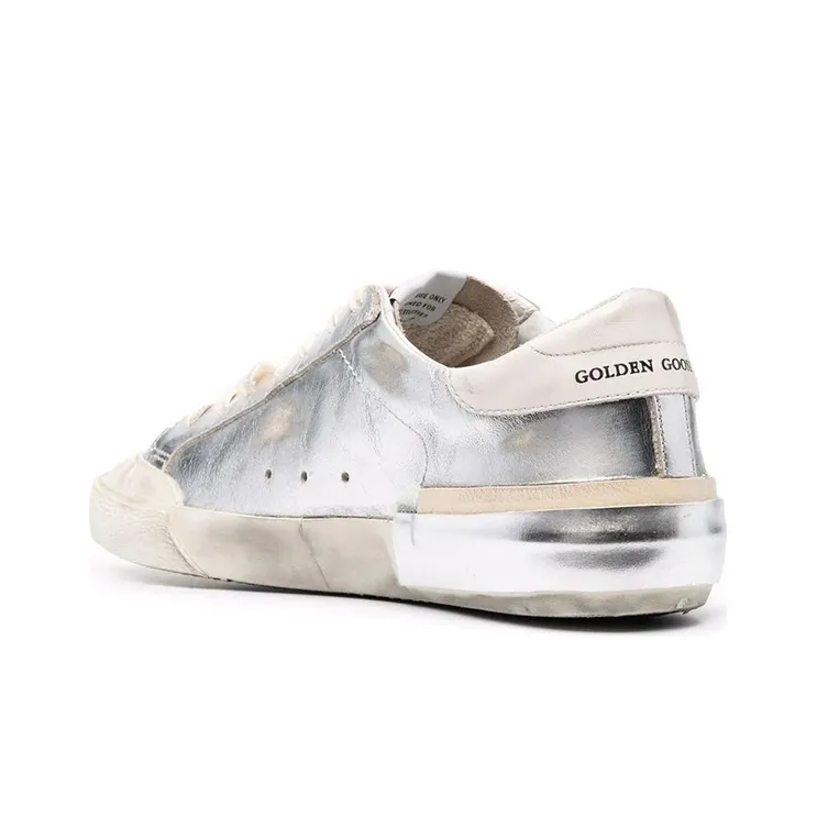 Golden Goose Super Star Metallic Finish Silver White Black-3