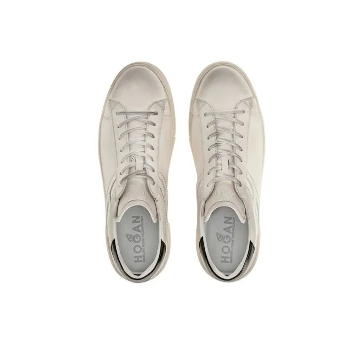 HOGAN Rebel Skateboard Shoes Men Low-Top White-2