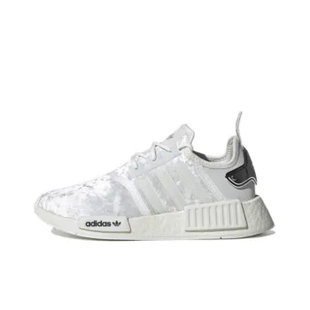 Adidas Originals Nmd R1 Velour White Silver Women's