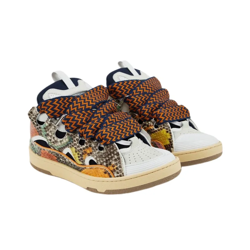 Lanvin Curb Low Top Stylish Skateboarding Shoes Men's Multicolor-2