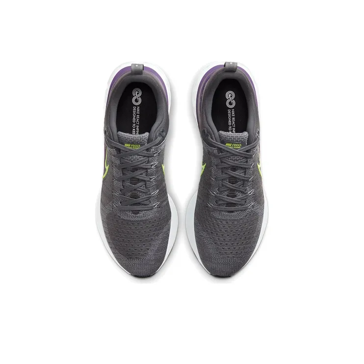 Nike React Infinity Run Flyknit 2 Grey Volt Wild Berry-3