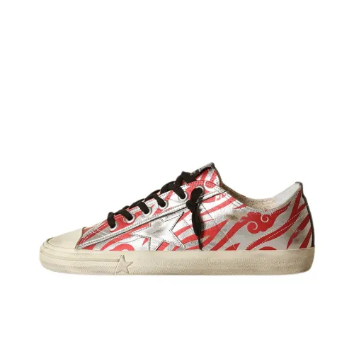 Golden Goose V-Star Skateboard Shoes Men Low-Top Red