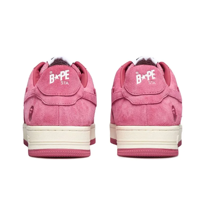 A BATHING APE Bape Sta Pink Suede-2