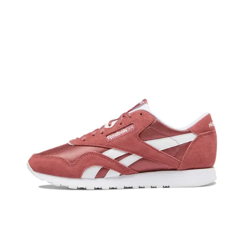 Reebok Classic Nylon Casual Shoes Women's Low-Top Rose Red/White