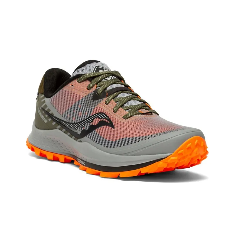 Saucony Low-Top Running Shoes Men's Gray Green Orange-2