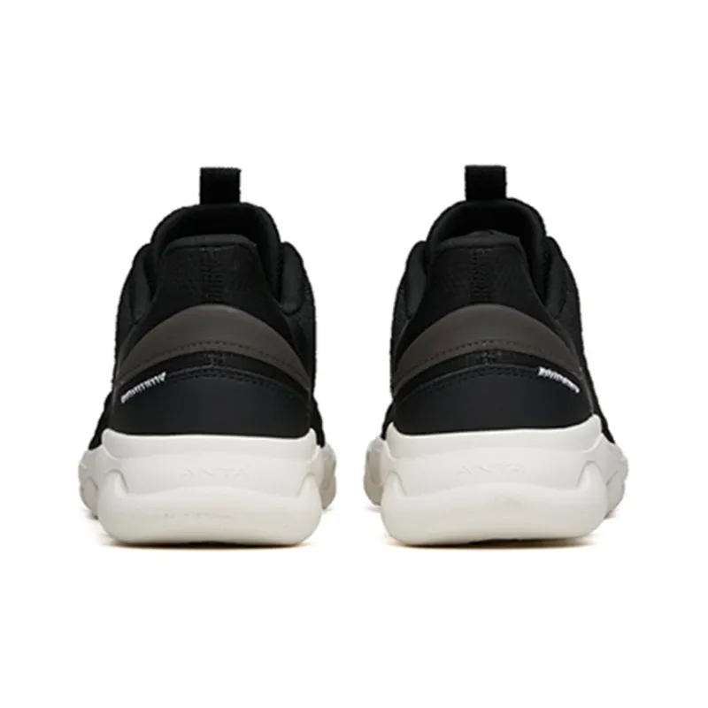 Anta Rebound Cushioning Wear Resistant Slip Resistant Low Top Running Shoes Women's Black-3