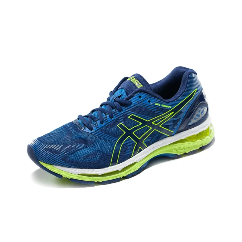 Asics GEL-Nimbus 19 Running Shoes Men Low-Top Blue/Green-1