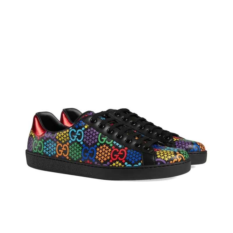 GUCCI Ace Gg Supreme Low 'Psychedelic Black'-1