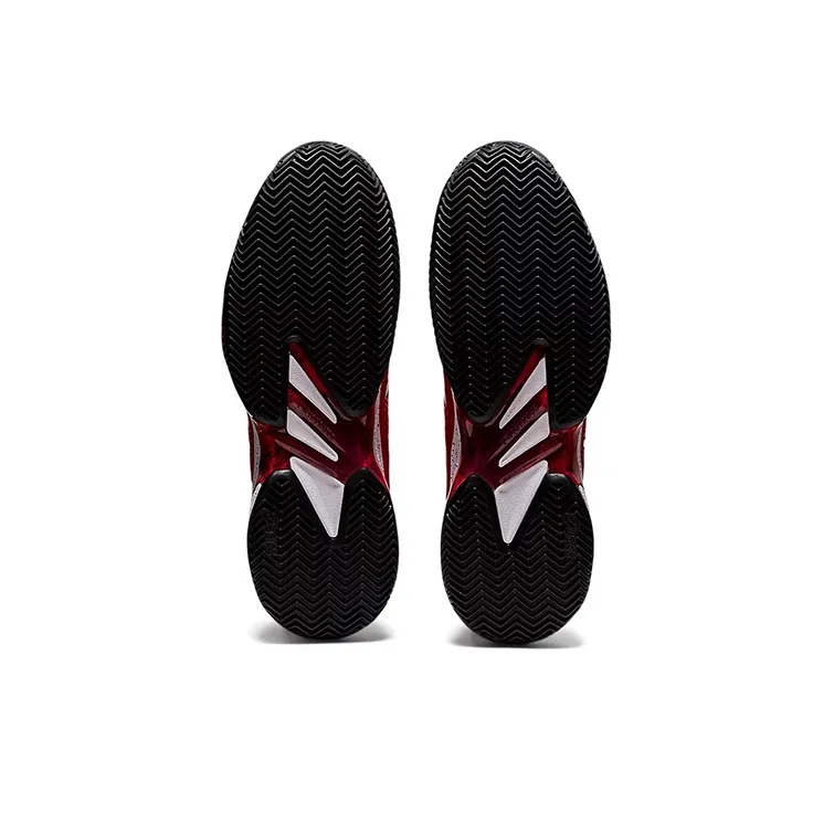 Asics Court FF 2 Novak Wear-Resistant Low-Top Running Shoes Men's Red-5