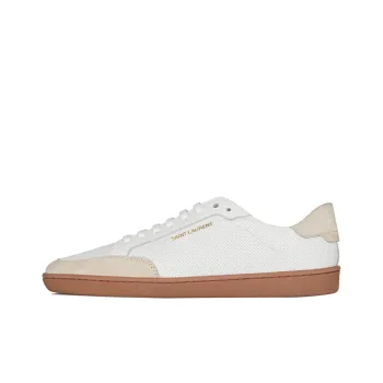 SAINT LAURENT SL10 Court Leather White Grey